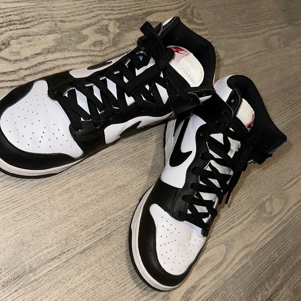 Black and White High-Top Sneakers